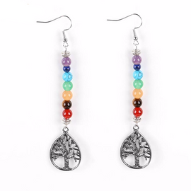 Tree of Life Long Drop Earrings