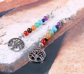 Tree of Life Long Drop Earrings