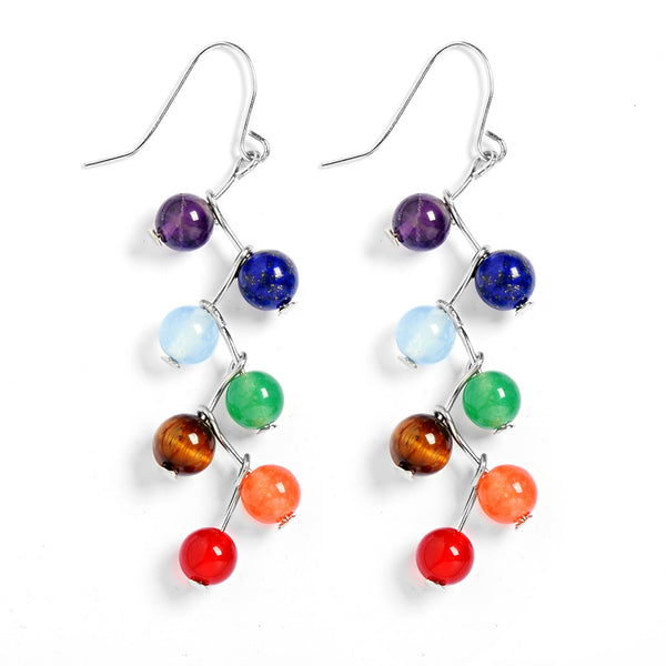 Long Drop Colorful Dangle Earrings