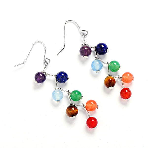 Long Drop Colorful Dangle Earrings