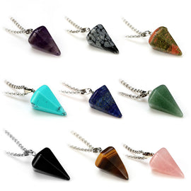 Natural Crystal Healing Chakra Necklace
